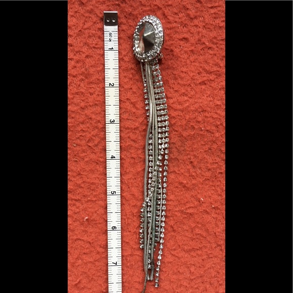 Erickson Beamon Rocks Silvertone Earrings - Picture 4 of 5